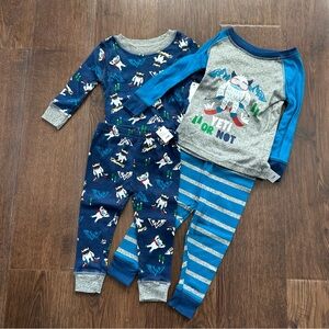Koala Kids Baby Boys Yeti Winter Ski 2 Piece Long Sleeve Cotton PJ Sets